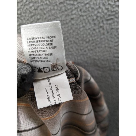 Royal Robbins Shirt Mens XL Button Up Short Sleeve Plaid Poly Modal Contemporary - Picture 13 of 13